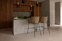 Tabouret de bar Baron - Tweed jaune Miami