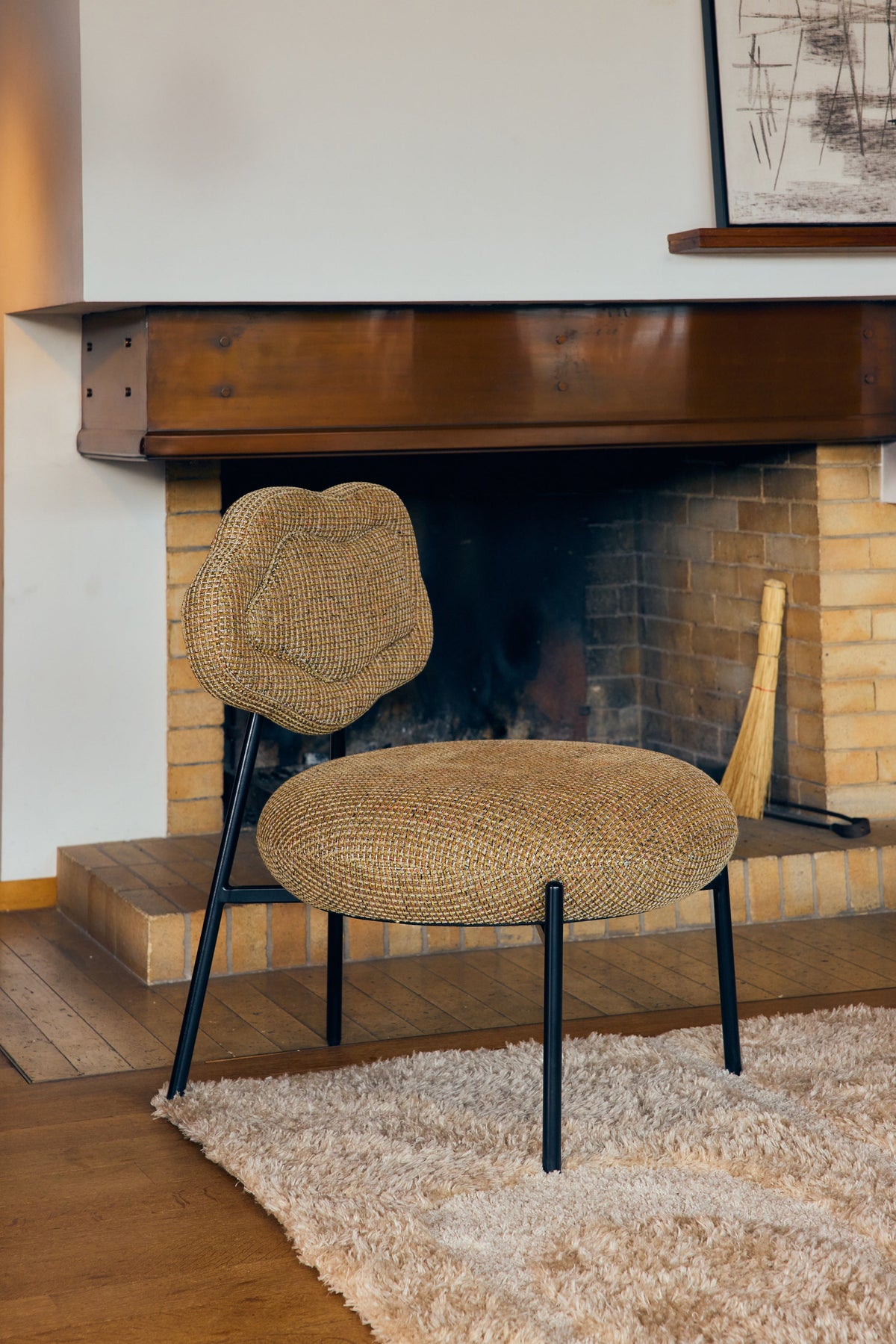 Fauteuil Arty - Tweed Jaune Miami