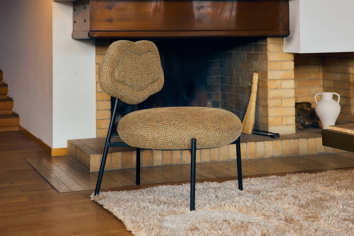Fauteuil Arty - Tweed Jaune Miami