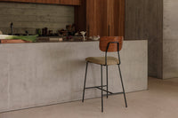 Tabouret de bar Eero - Tweed Jaune Miami