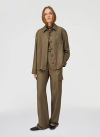 GREEN ELEVATED WORKWEAR OVERSHIRT