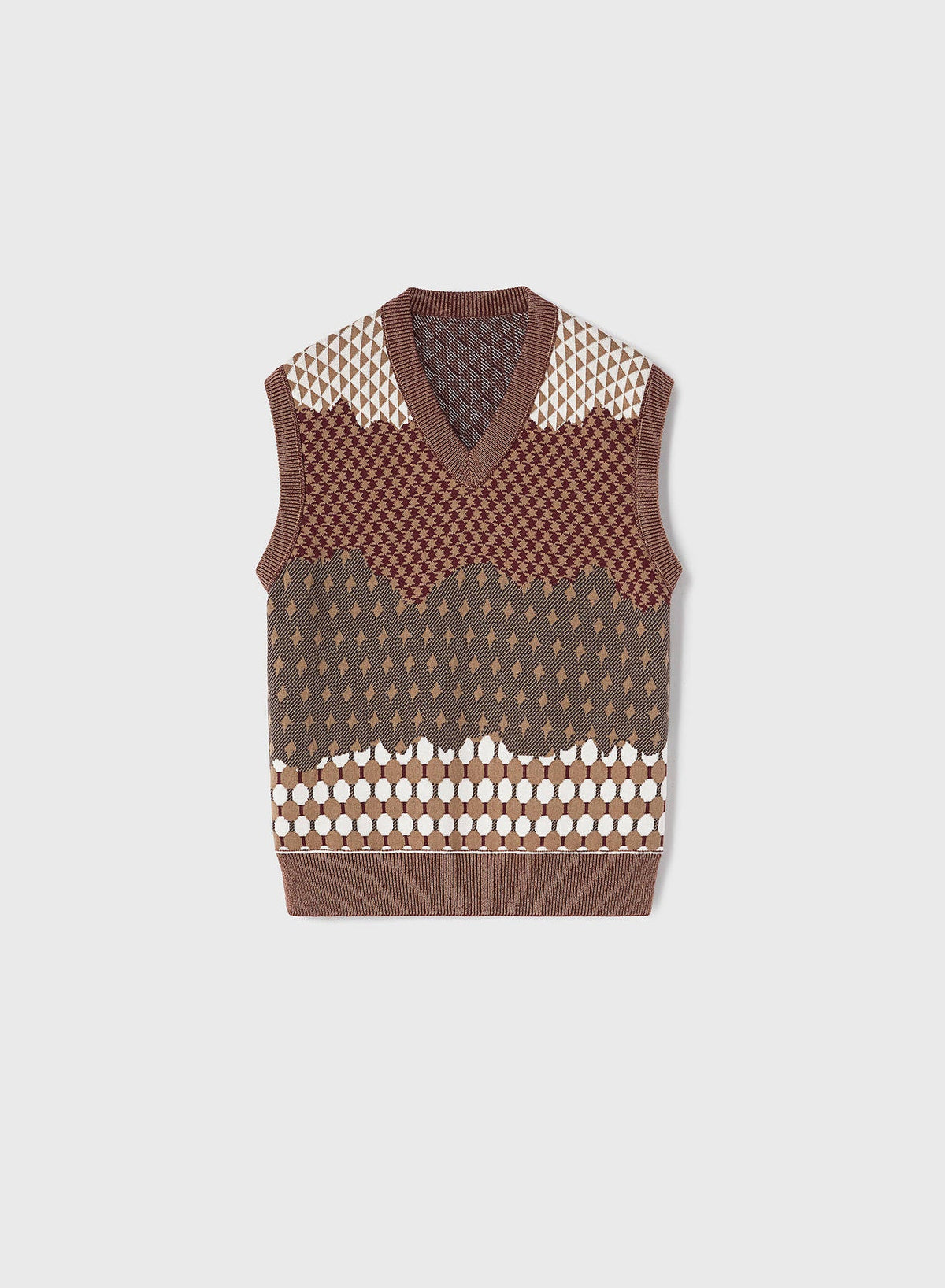 AMARANTO REVERSIBILE JACQUARD VEST