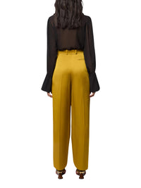 Pantalon large en satin - Or