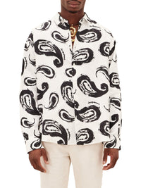 PRINT WHITE/BLACK PAISLEY LA CHEMISE SIMON