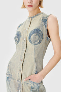 PRIX MARQUE : 650€_Grey Denim Robe - Grey Denim