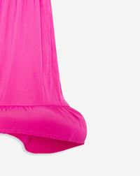 Top dos nu évasé péplum - Fuchsia