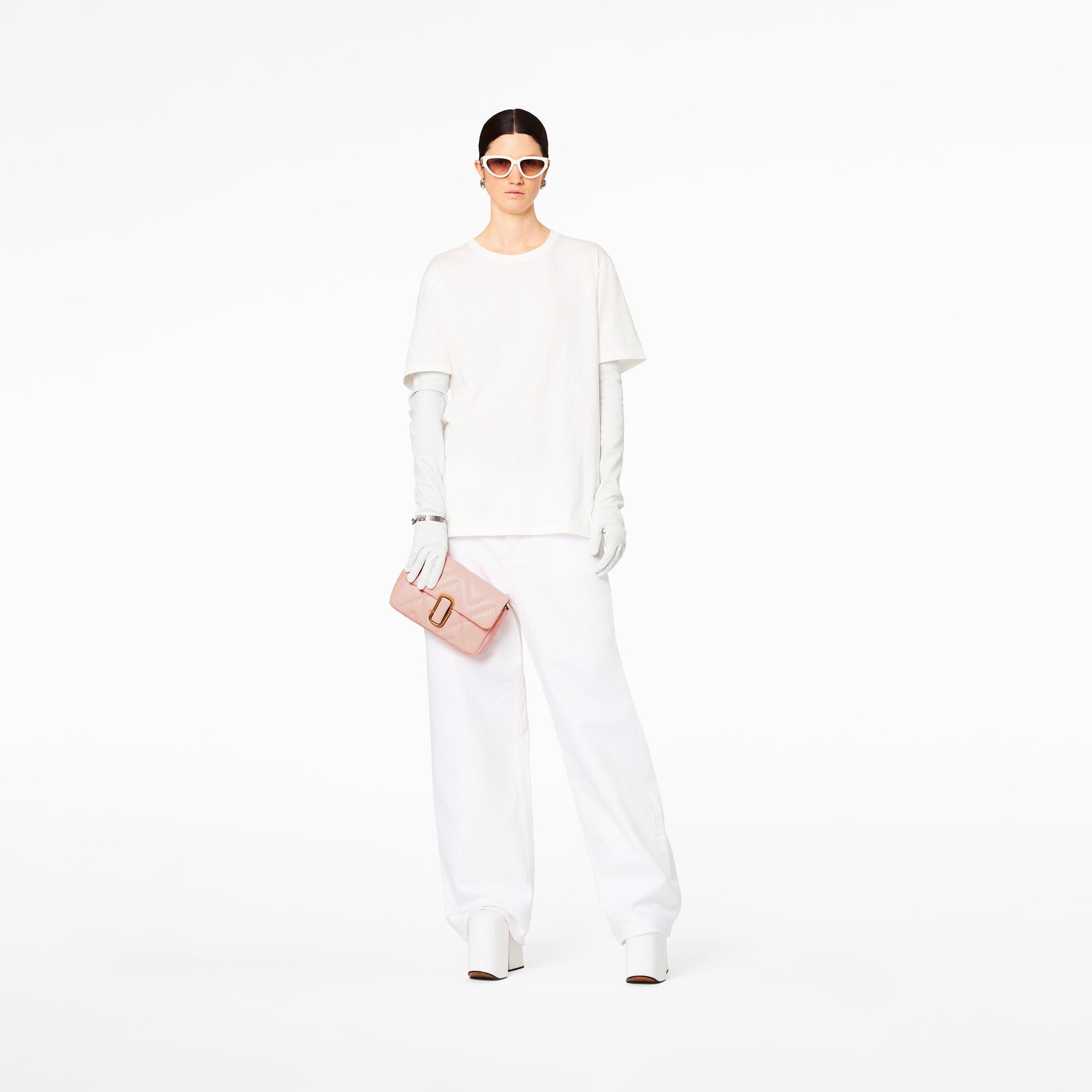 PAS INFO   Sac The Shoulder Bag en cuir matelassé - Rose