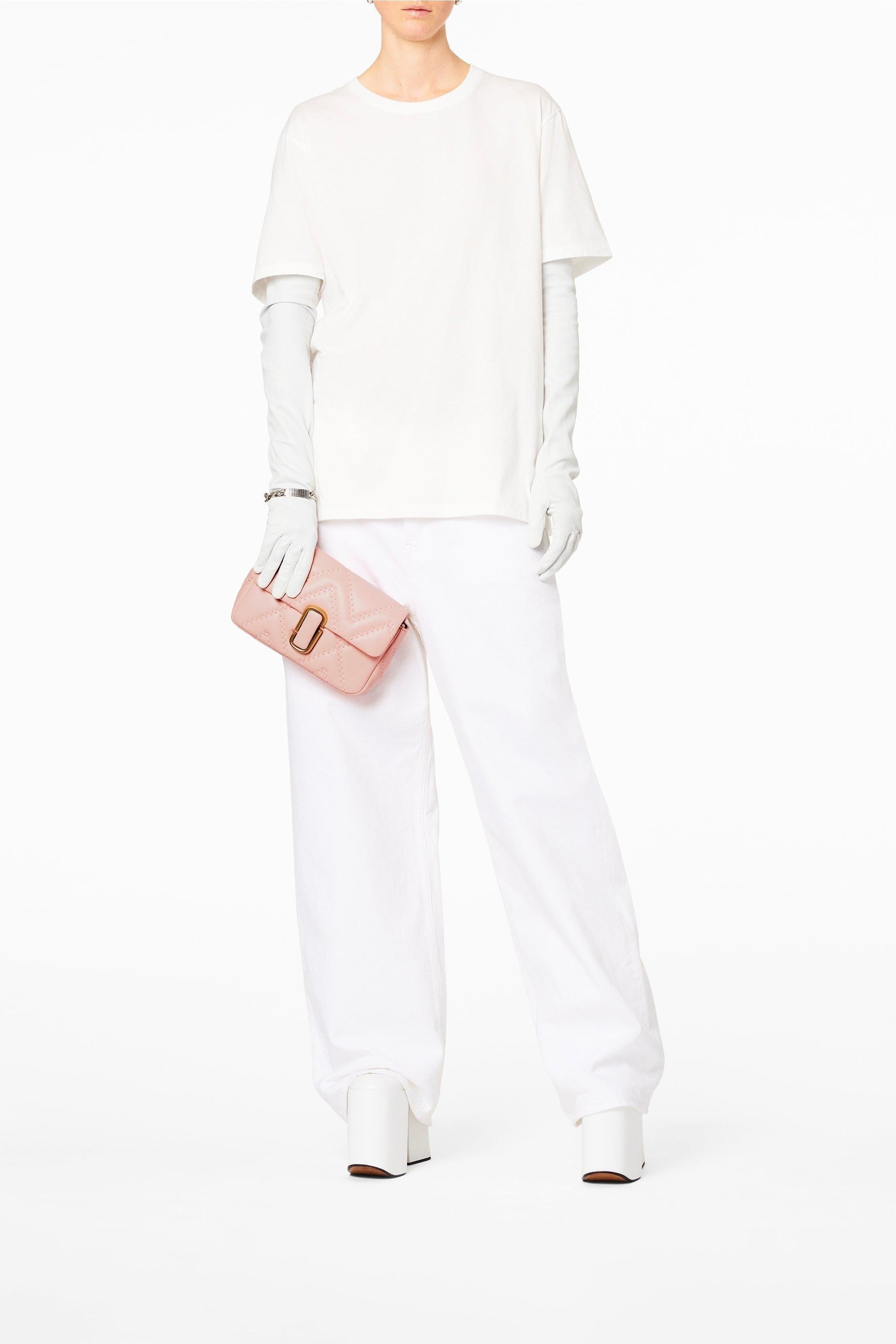 Sac The Shoulder Bag en cuir matelassé - Rose