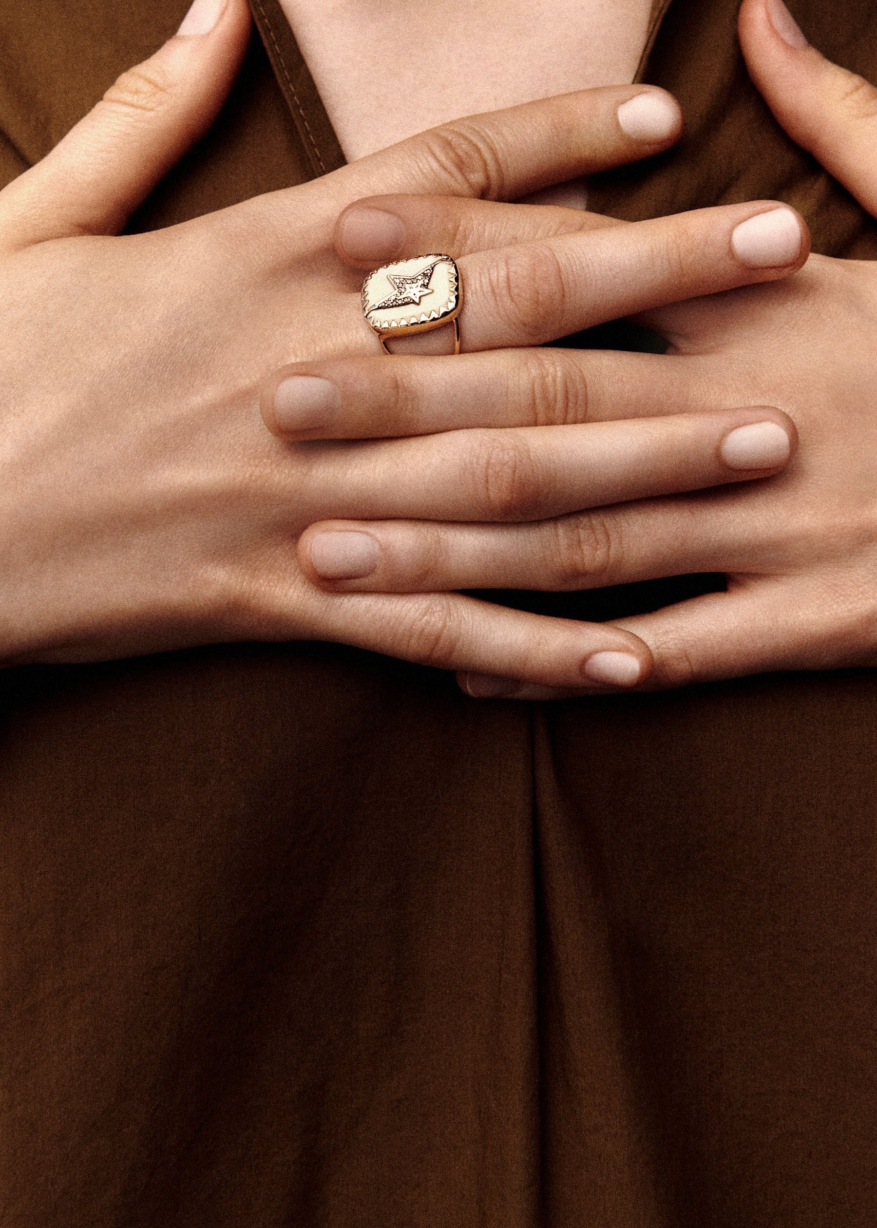 Bague Varda n°1 en or jaune et argent avec diamant - Diamant