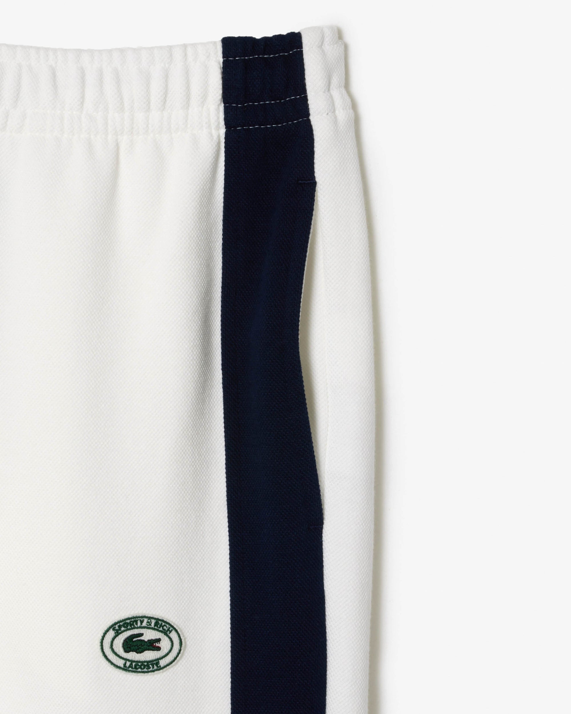 Pantalon de sport en piqué - Farine/Marine