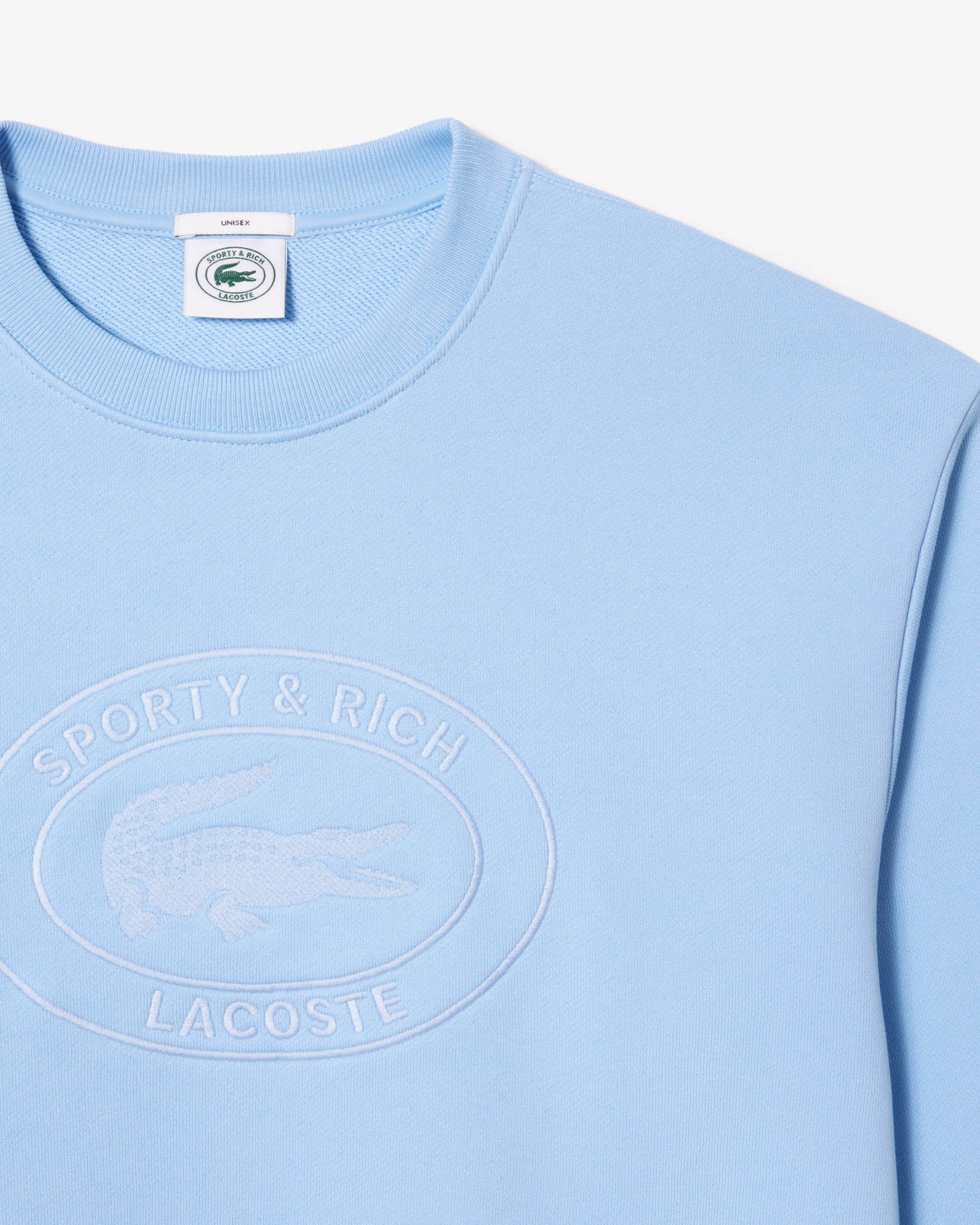 T-shirt à col rond avec logo ovale brodé - Panorama