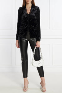 The Small Curve bag in leather - White