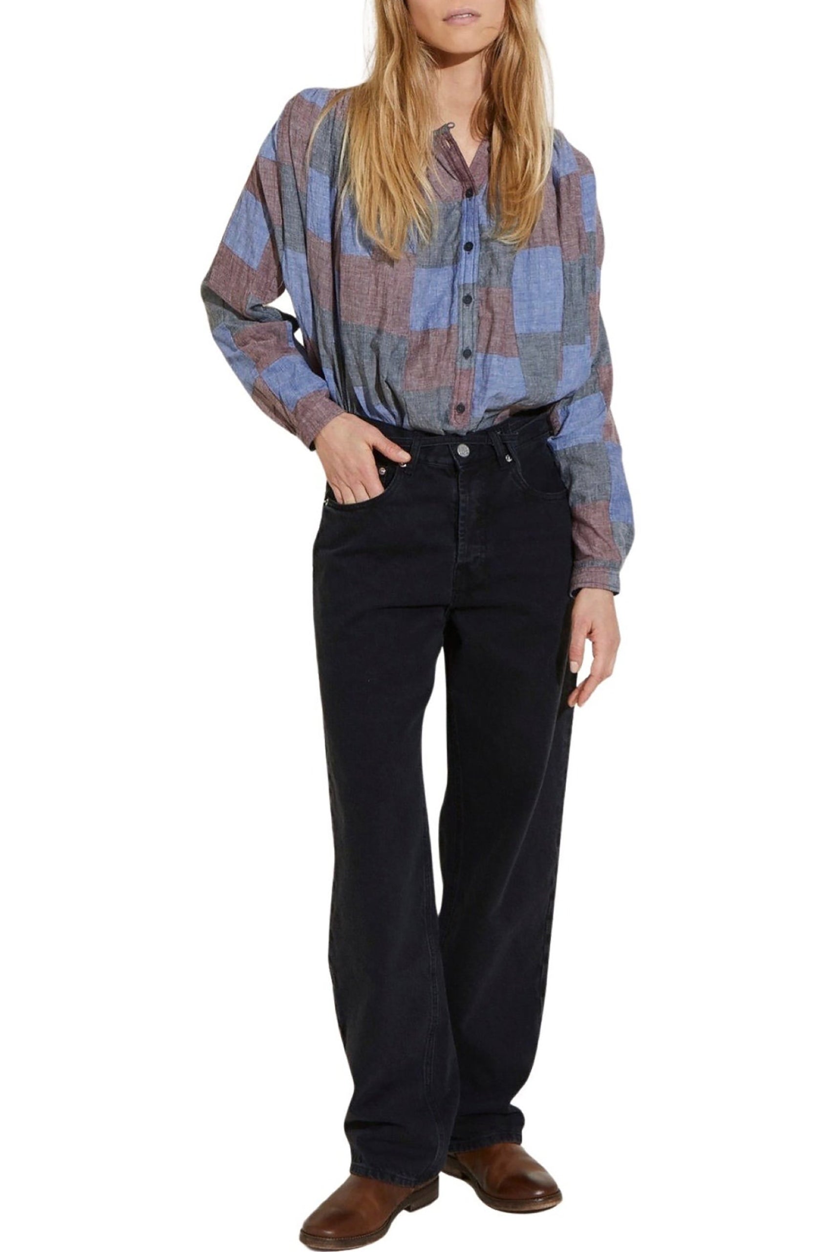 Blouse Cigar à carreaux - Patchwork