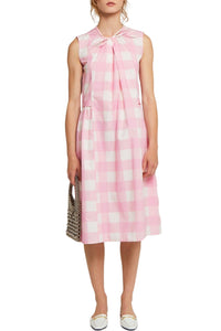Robe Allan à imprimé vichy - Pink