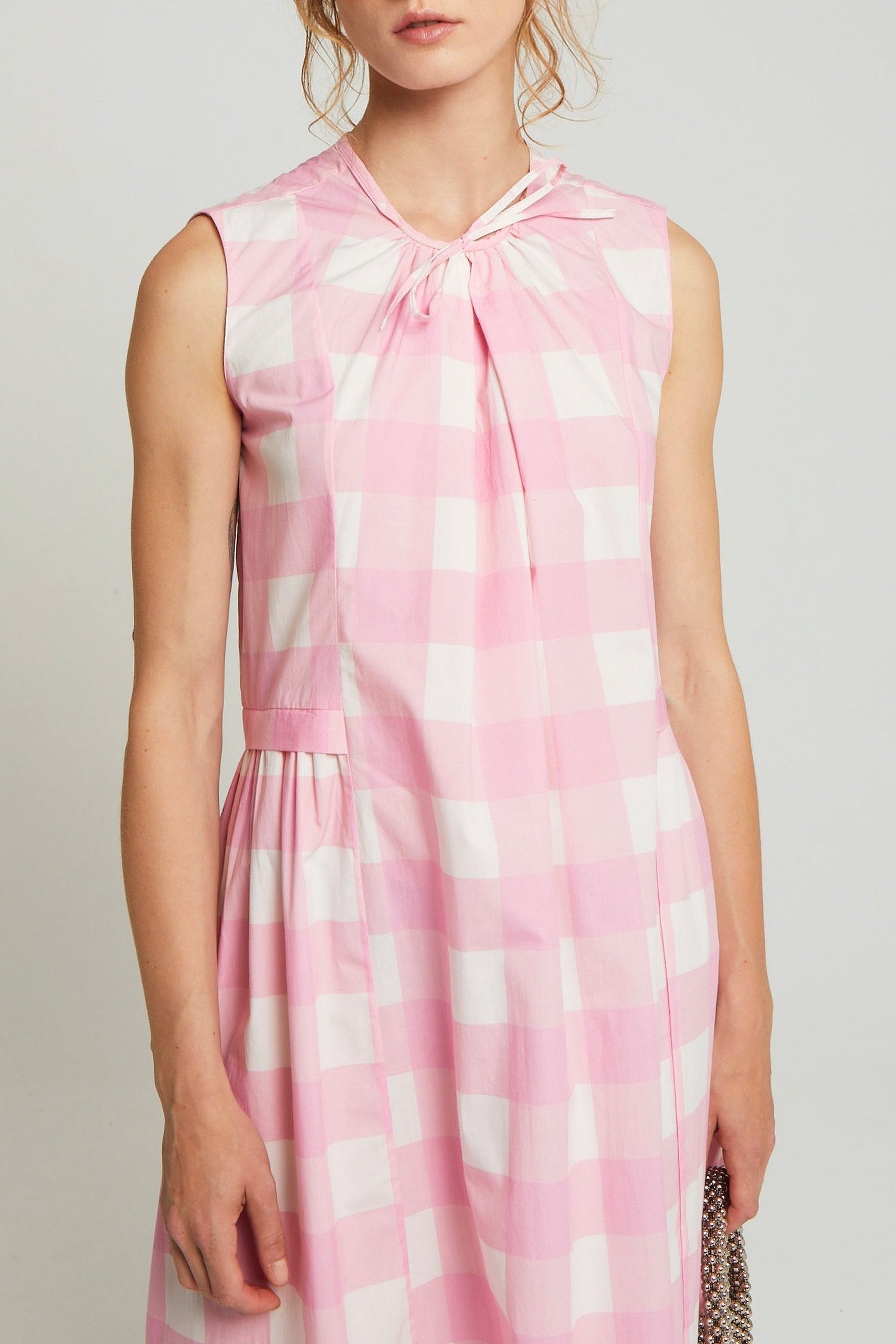 Robe Allan à imprimé vichy - Pink