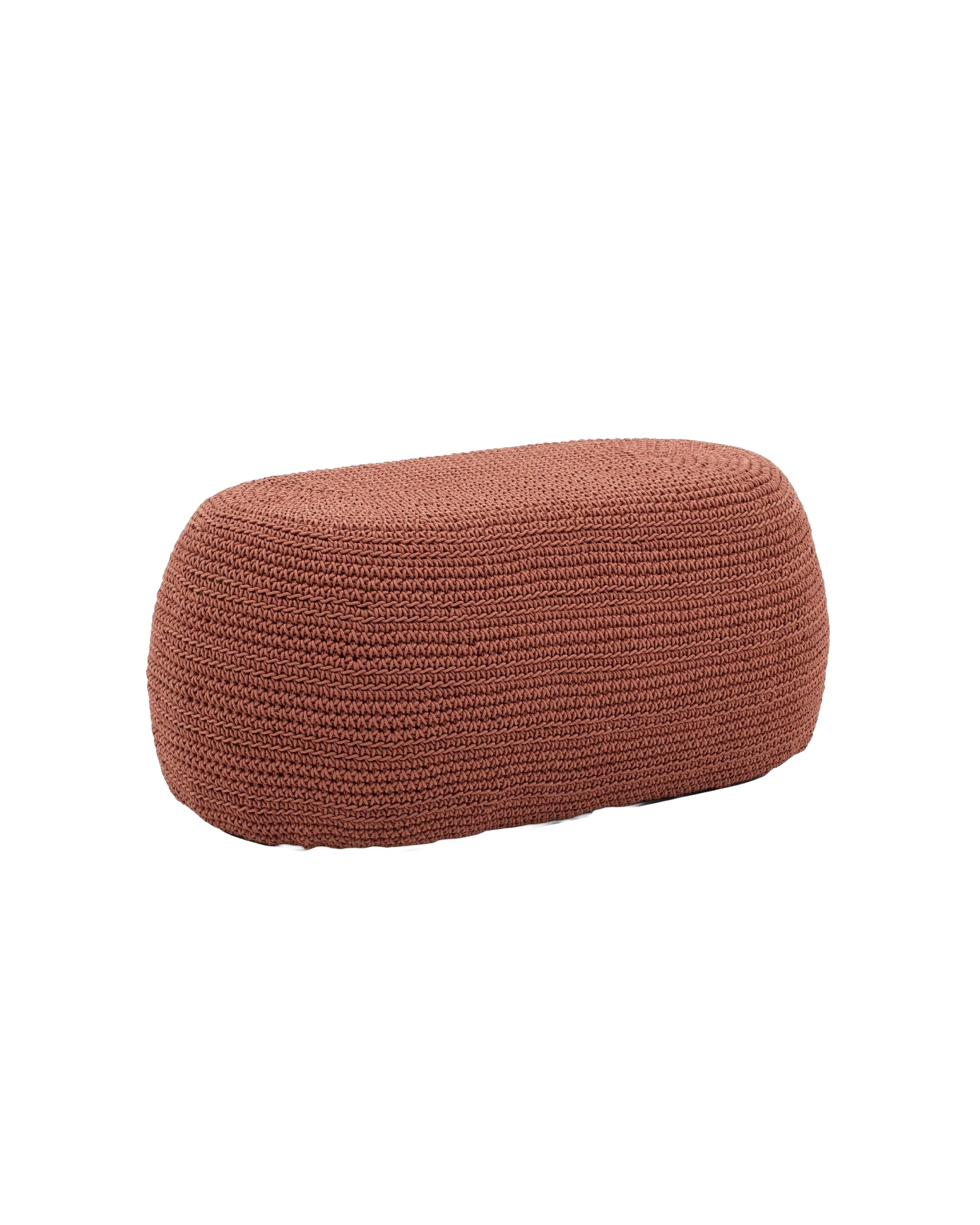 Pouf de jardin Sarino en corde - Red