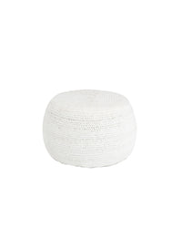 Pouf de jardin Sarino en corde - White