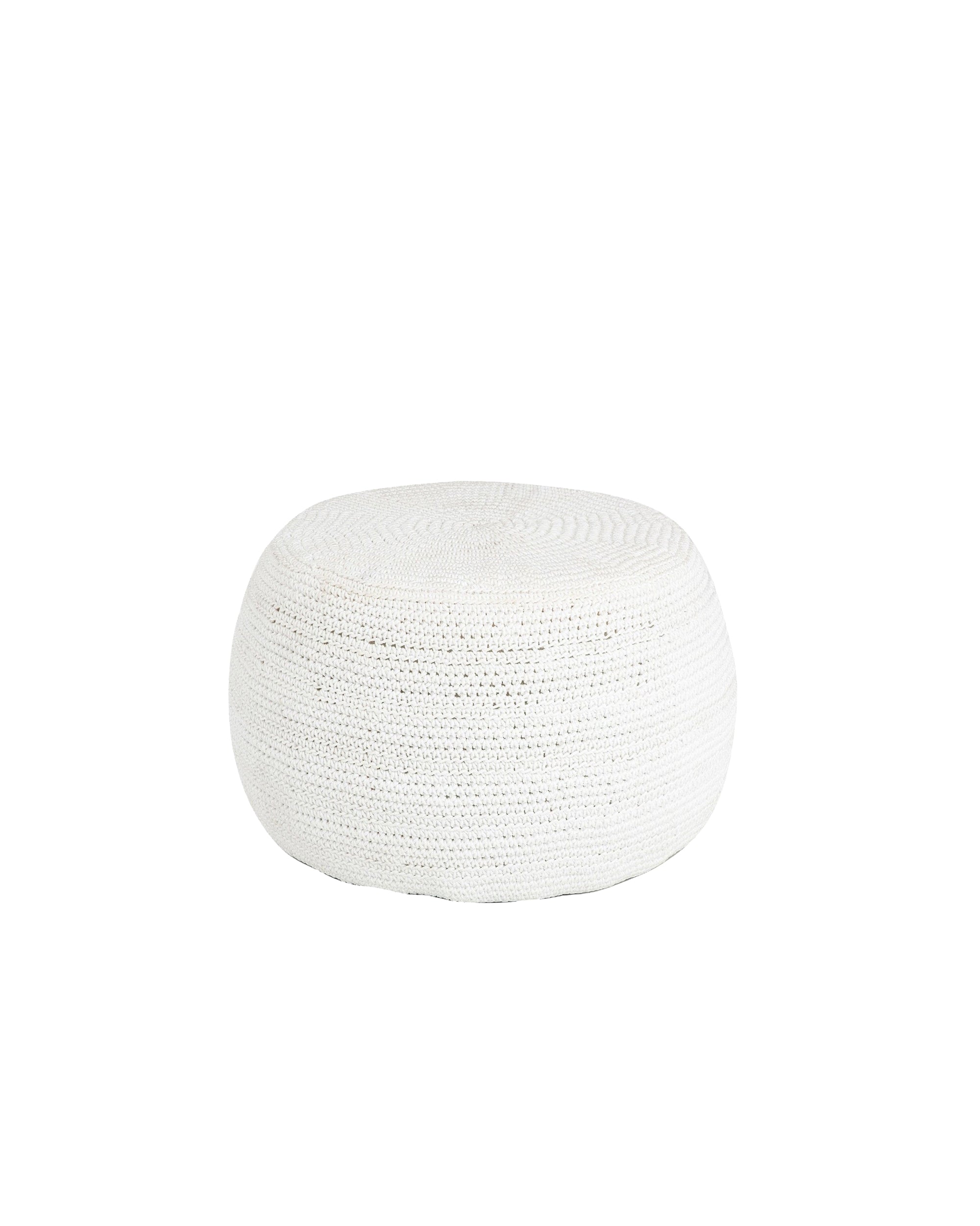 Pouf de jardin Sarino en corde - White