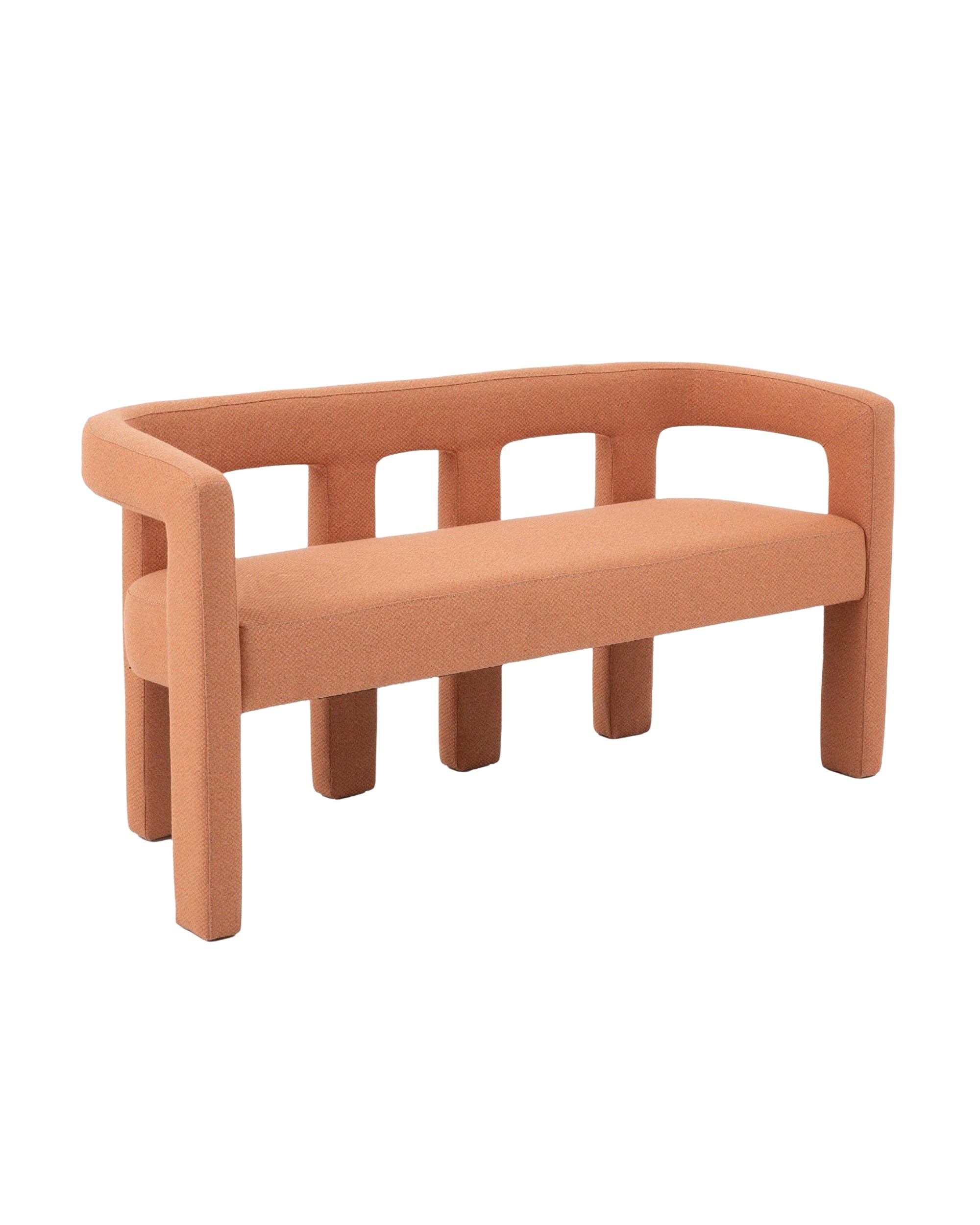 Banc de jardin Lennert en tissu - Orange