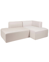 Canapé de jardin corner Thierry en tissu - Off white