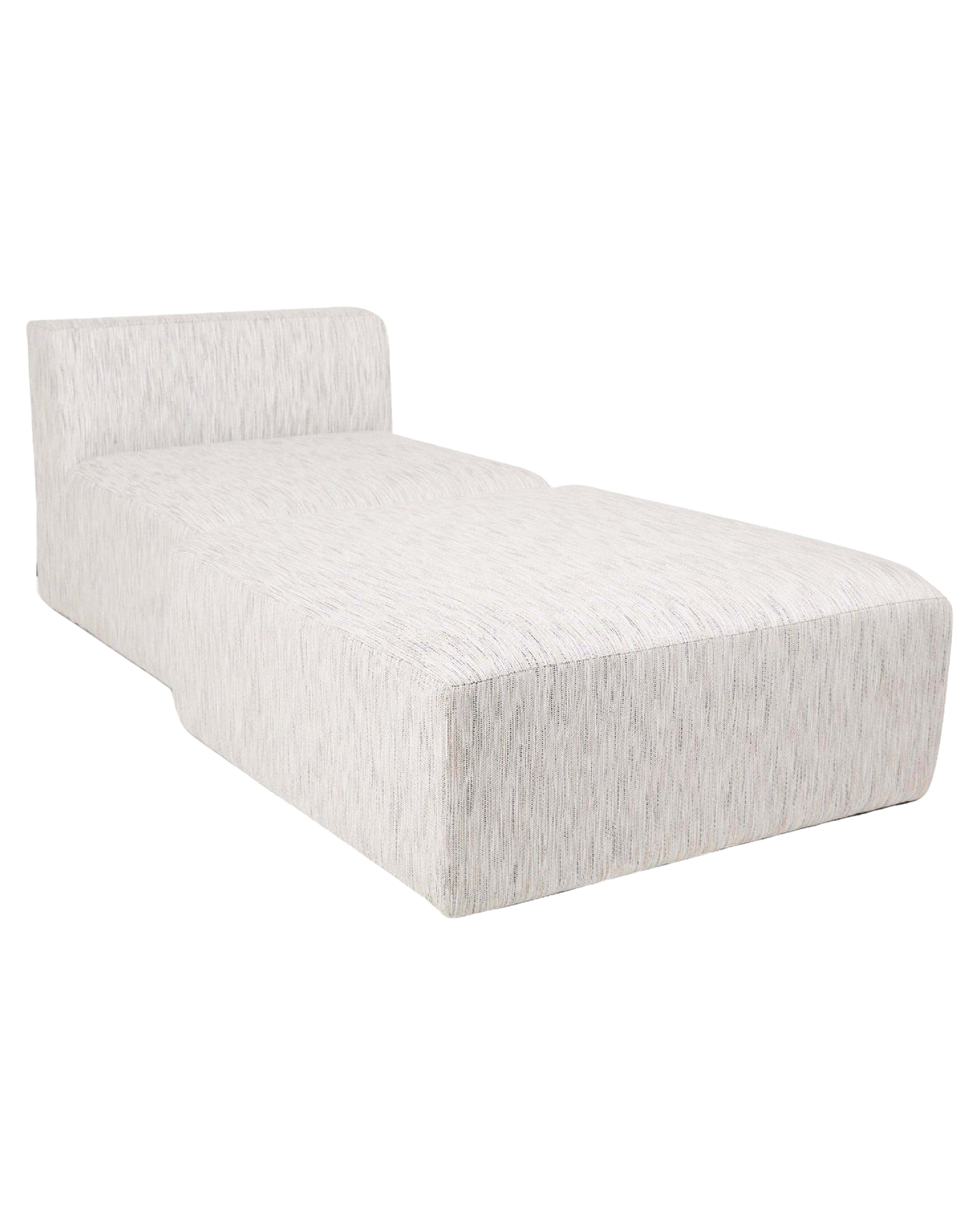 Fauteuil et pouf de jardin Thierry en tissu - Off white