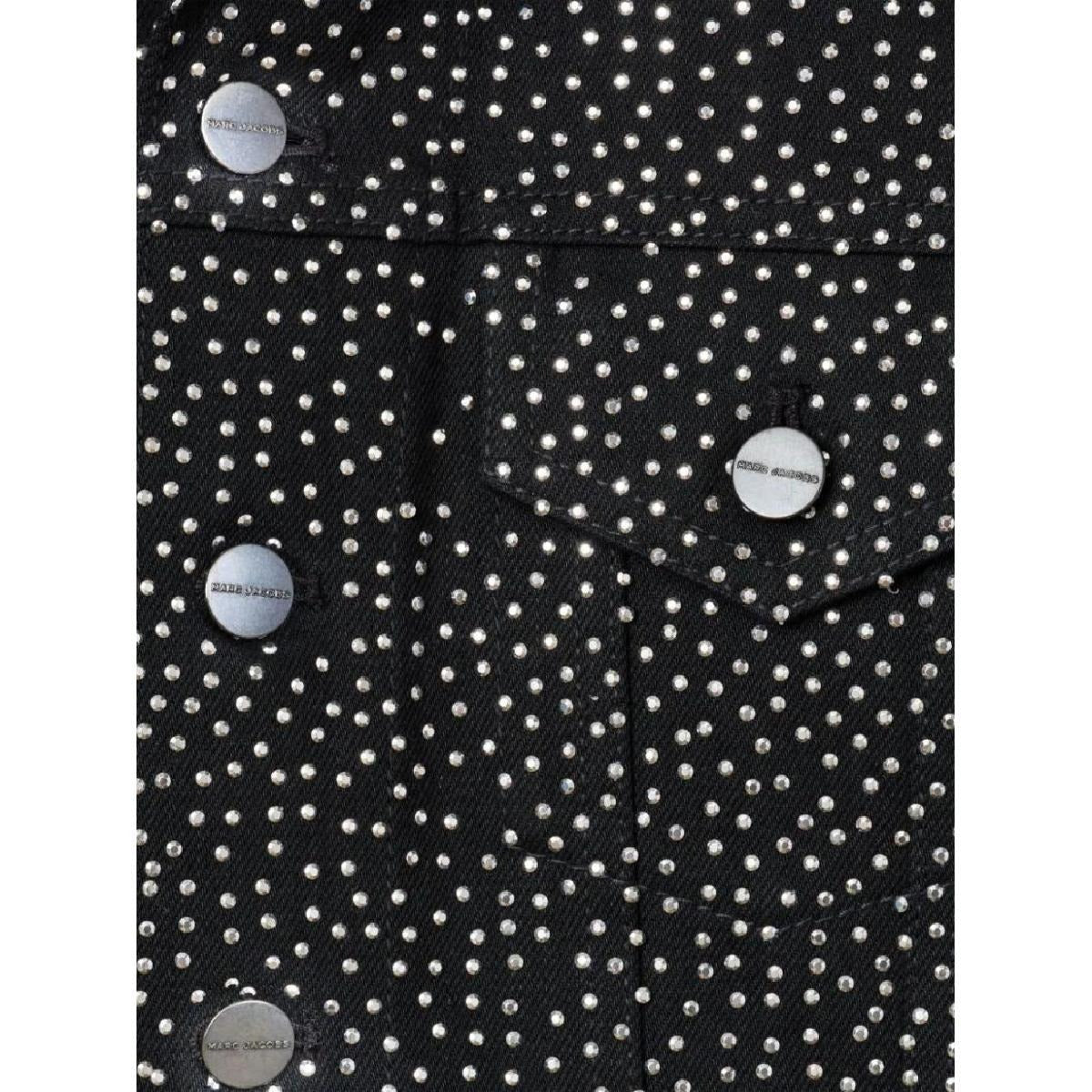 Veste boutonnée à strass - Black