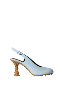 1000Chiodi leather slingback - Light Sky Blue