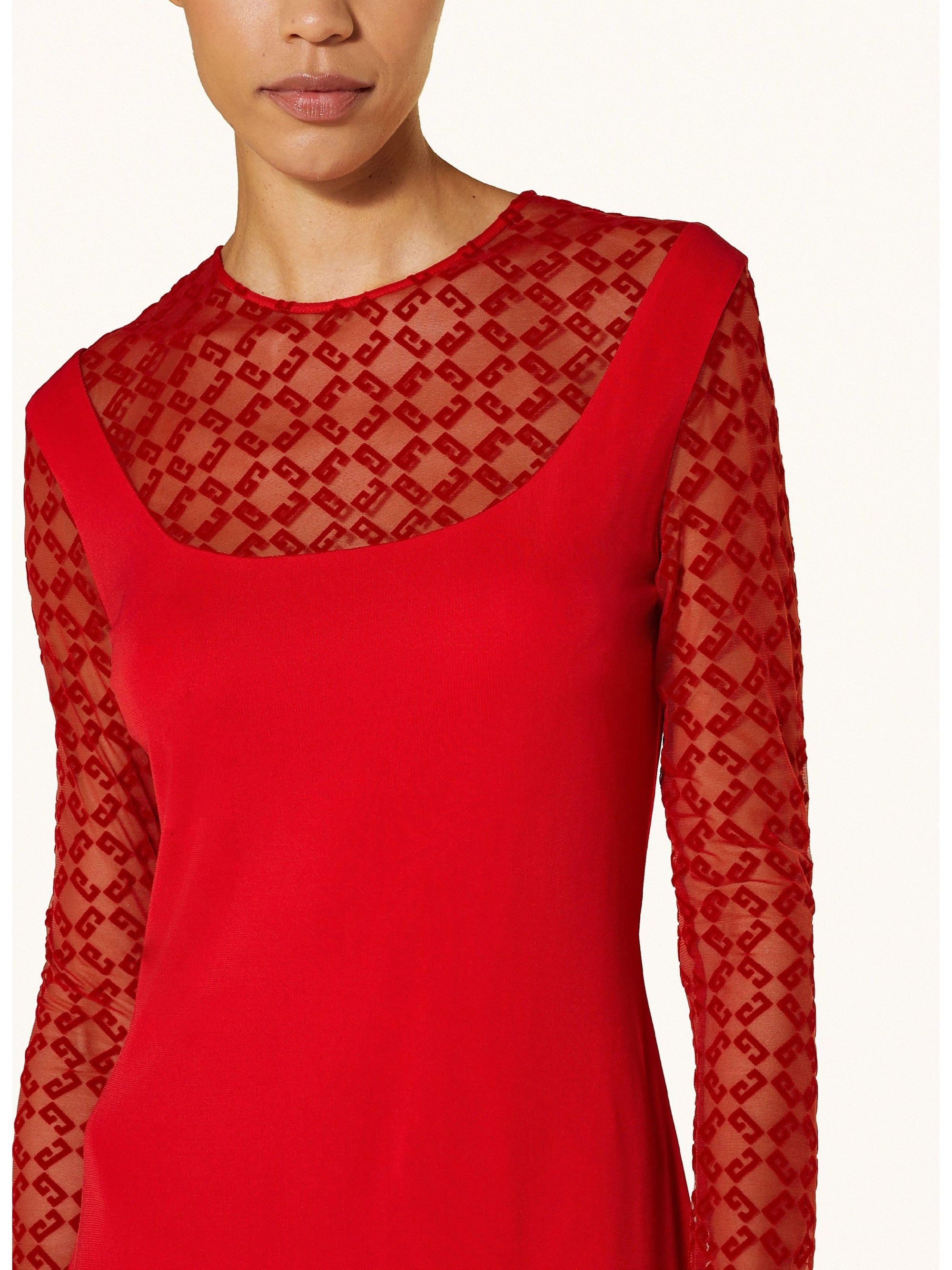 LONG SLEEVE PLUMETIS DRESS