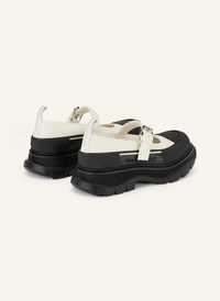 Sneakers Babies avec sangle en cuir - Snow Black