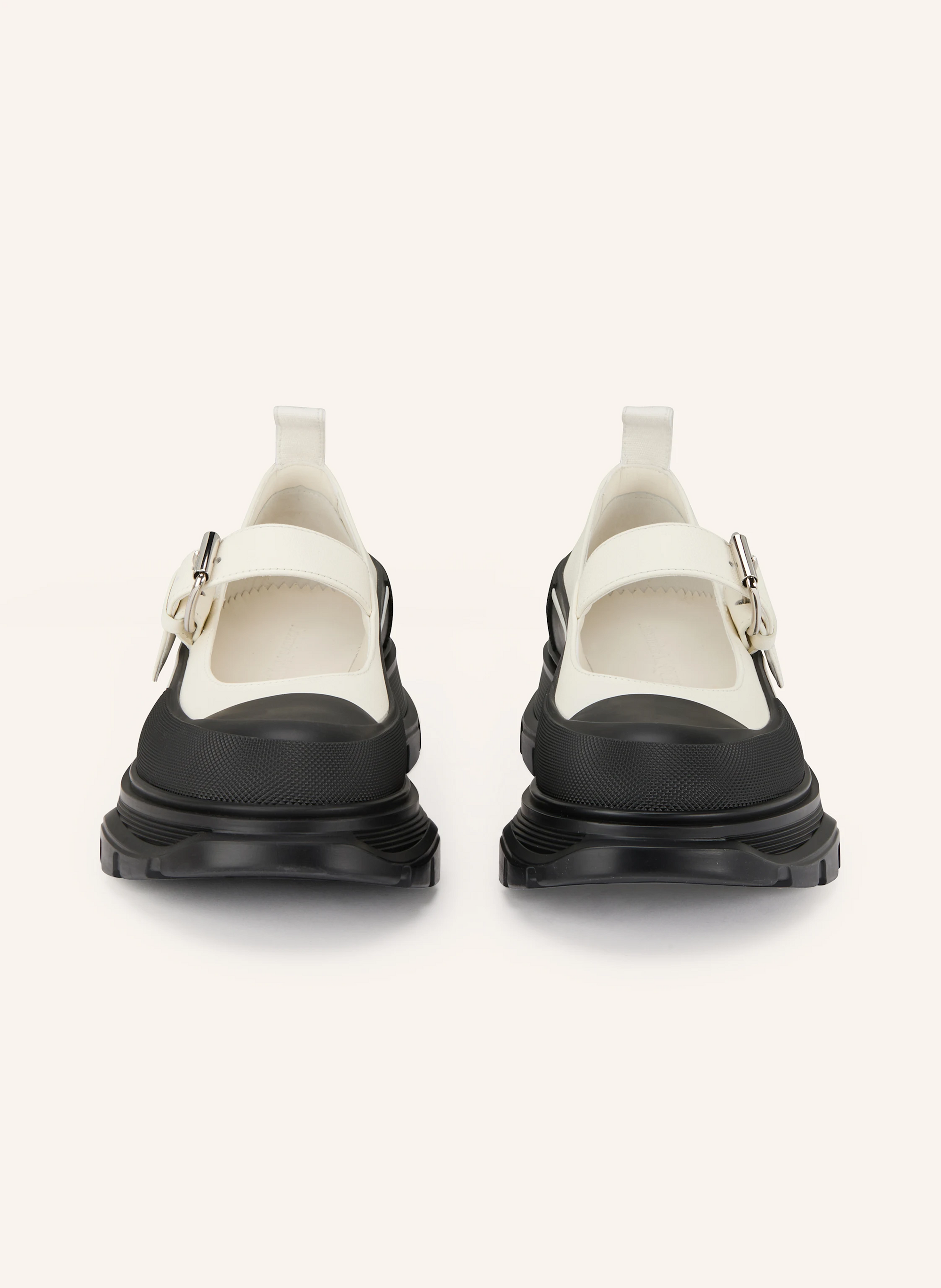 Sneakers Babies avec sangle en cuir - Snow Black