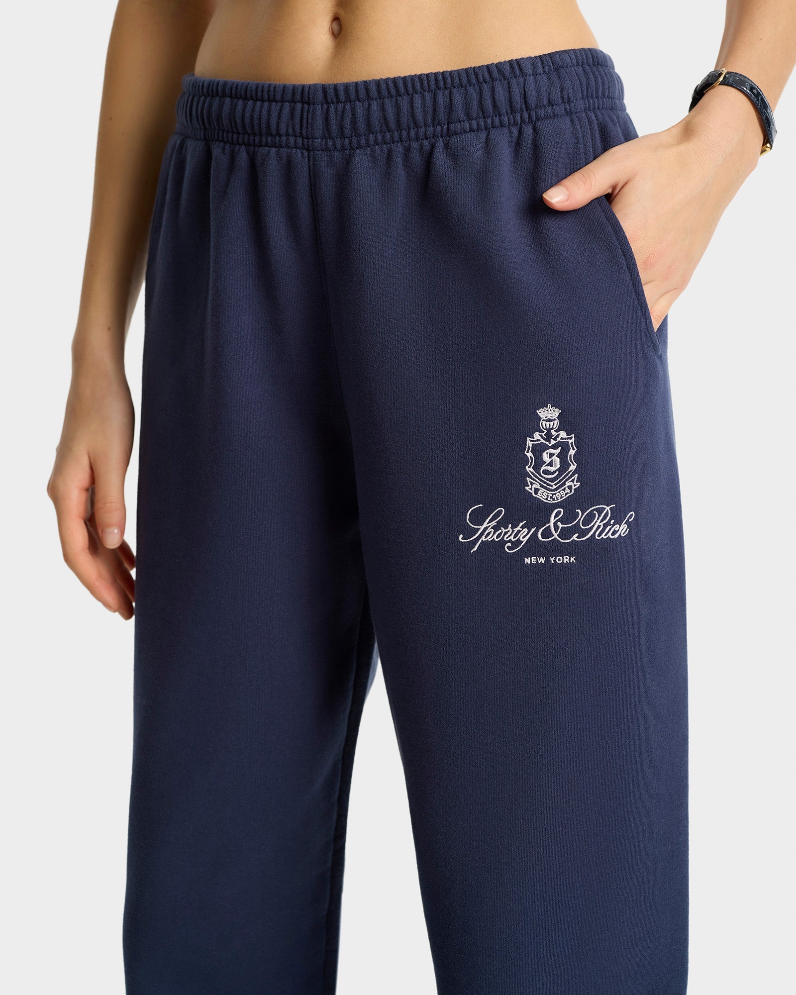 Pantalon de survêtement Vendome à broderie - Dark Navy