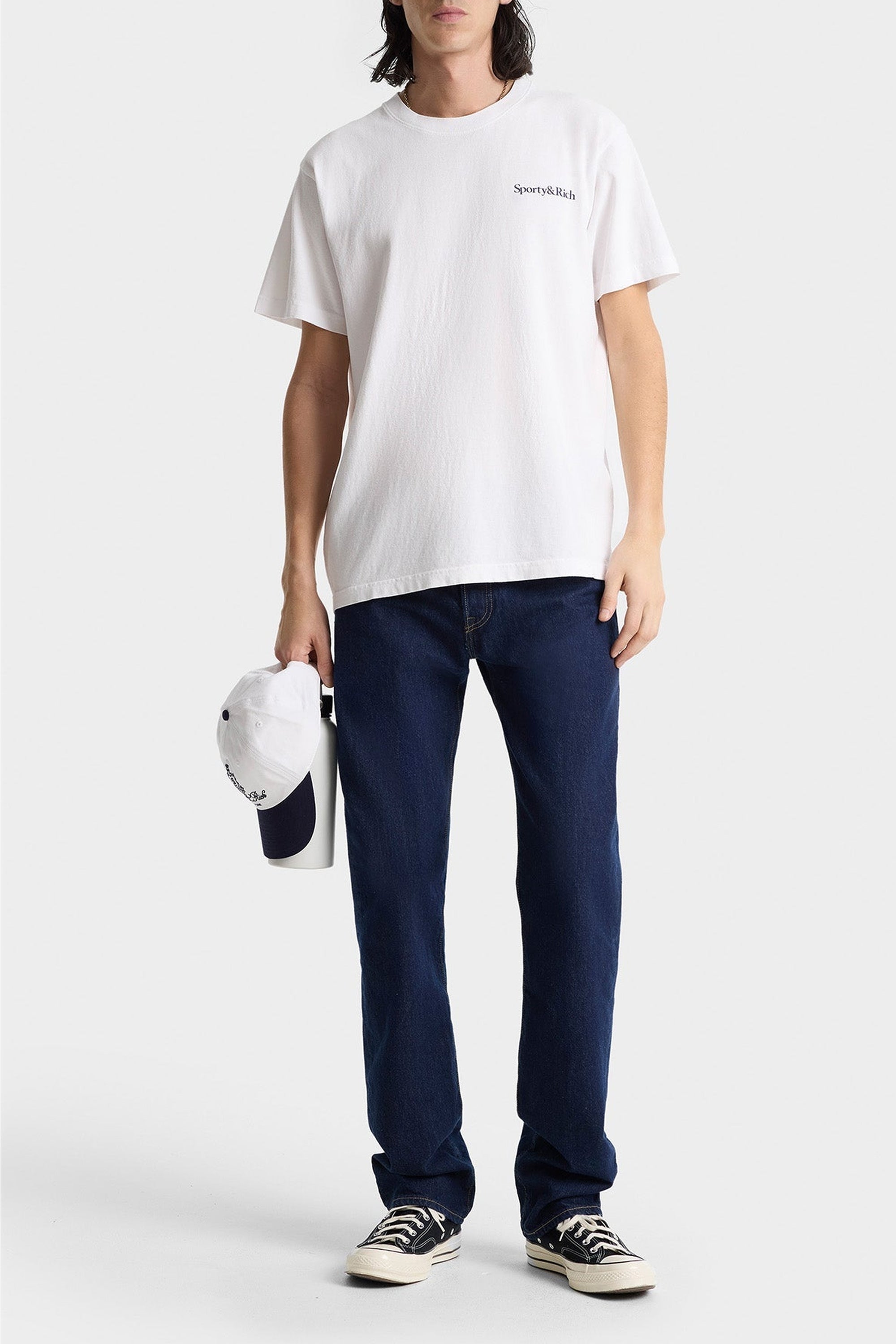 T-shirt Health Is Weal à impression - White