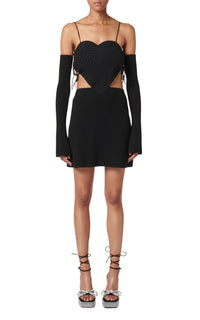 Heart & Bow short dress - Black