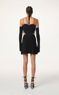 Heart & Bow short dress - Black