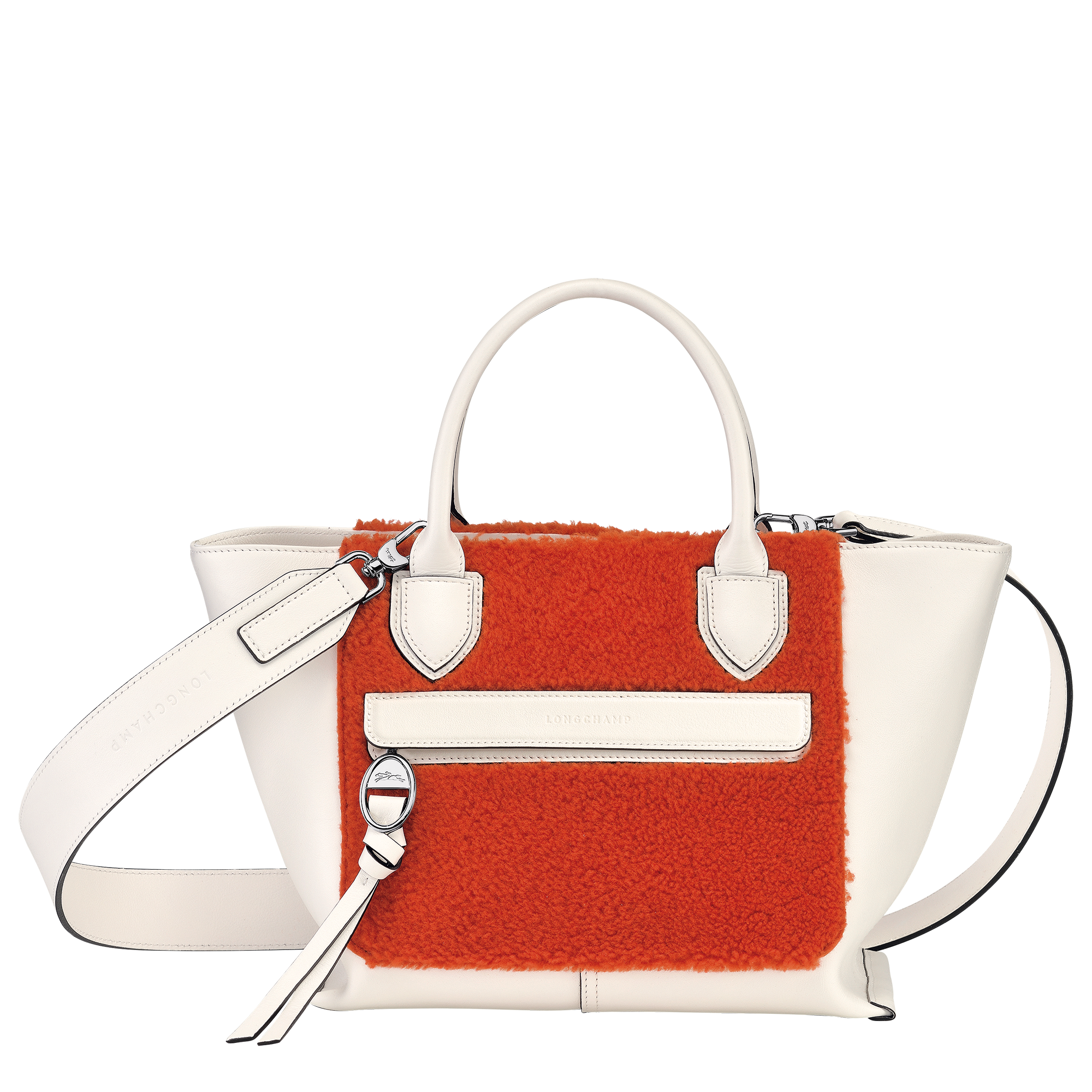 NEW_Ecru/Orange Sac a main - Ecru/Orange