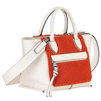 NEW_Ecru/Orange Sac a main - Ecru/Orange
