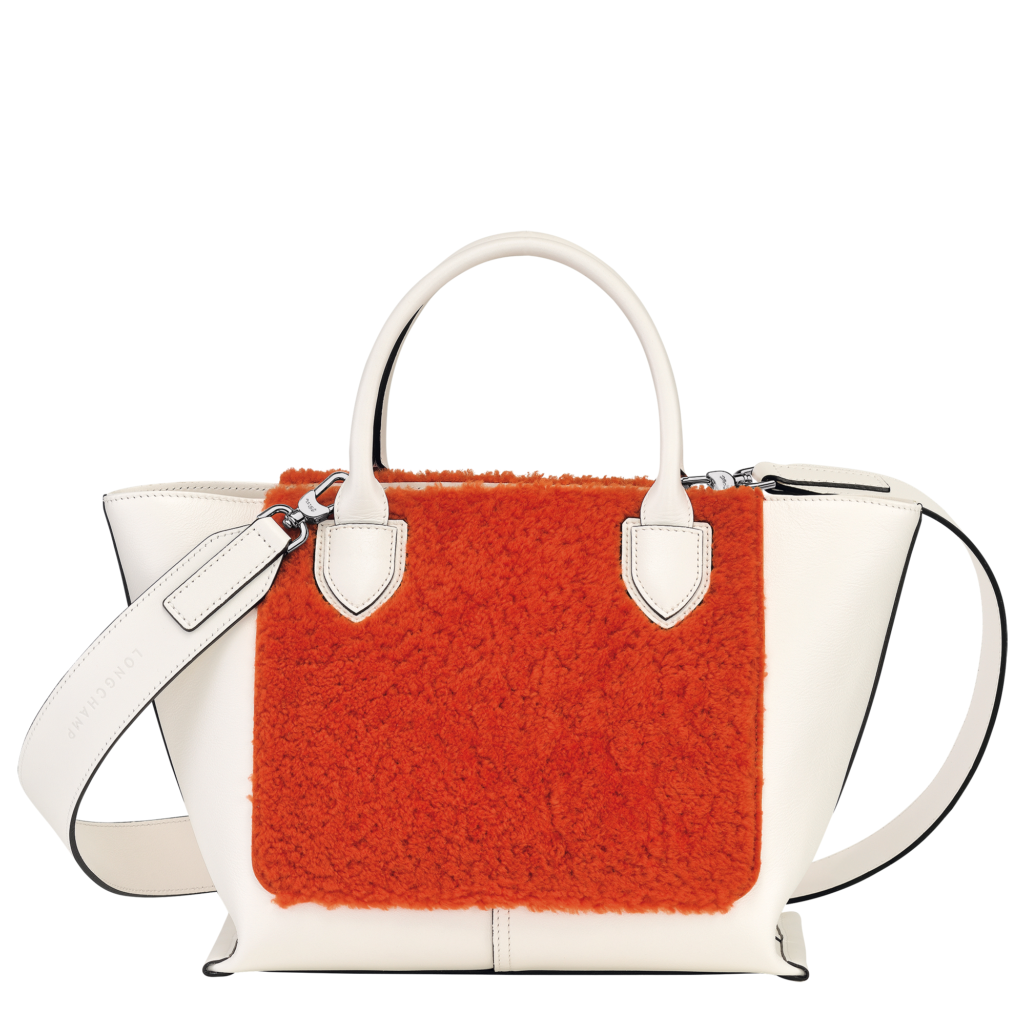 NEW_Ecru/Orange Sac a main - Ecru/Orange