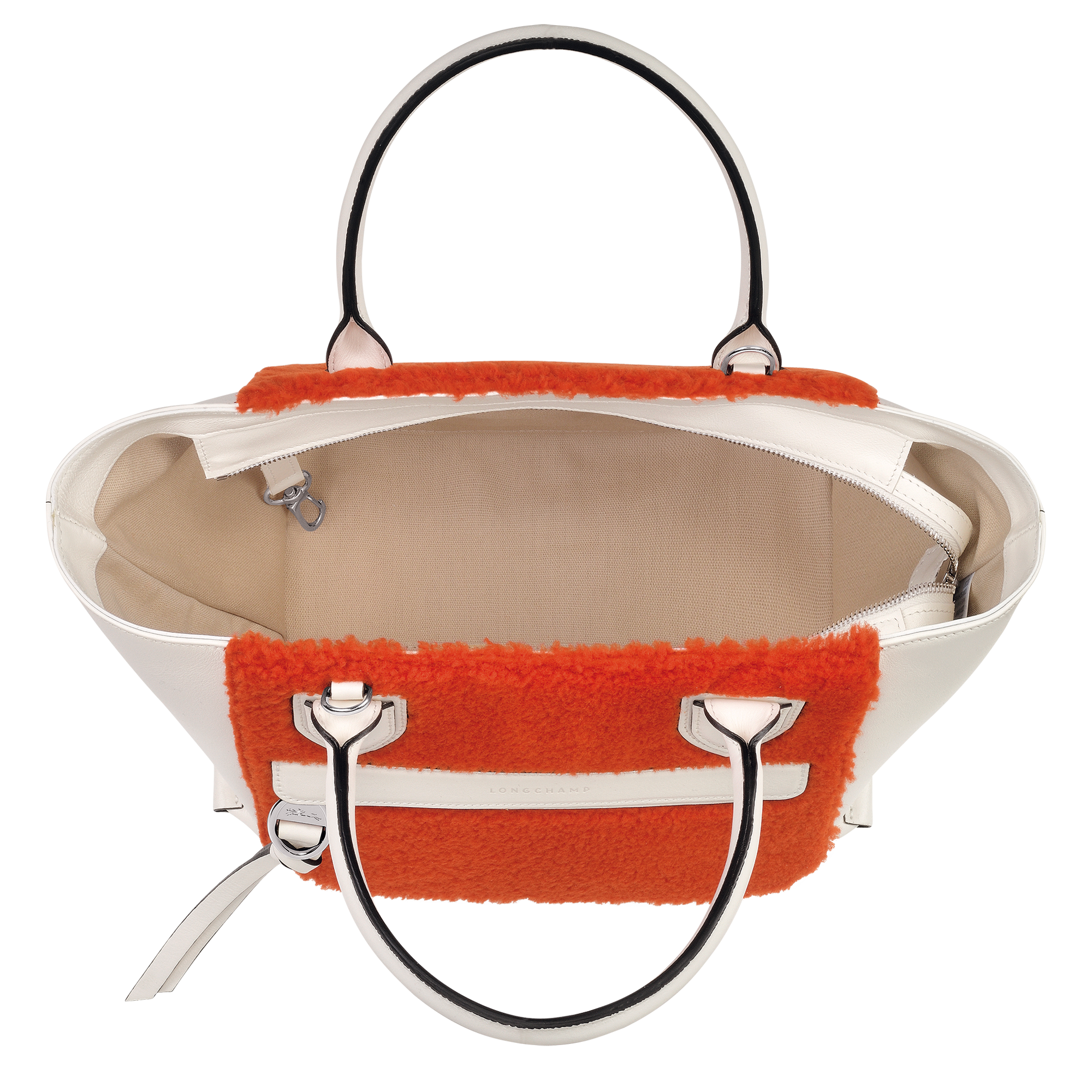 NEW_Ecru/Orange Sac a main - Ecru/Orange