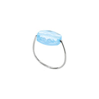 Bague Friandise en or blanc & Topaze - Bleu