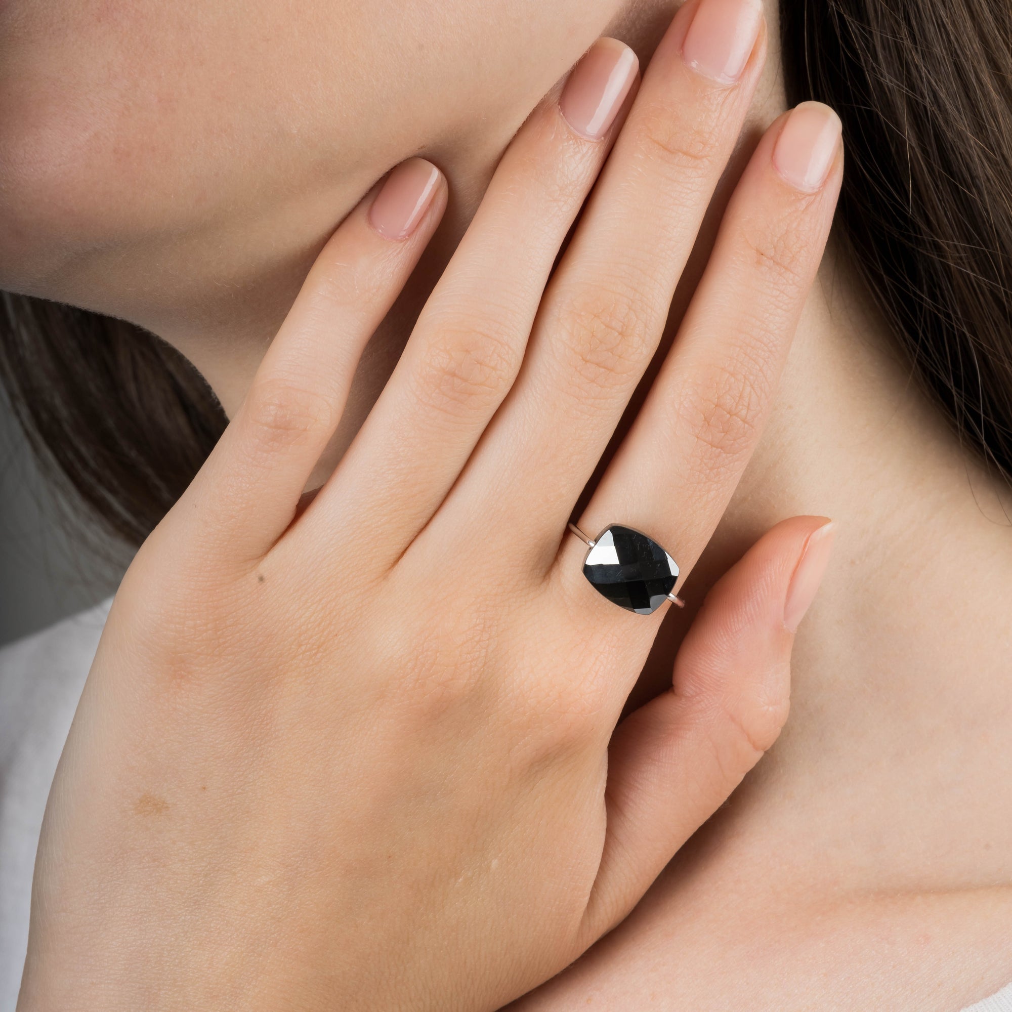 Bague Friandise en or blanc & Topaze - Bleu