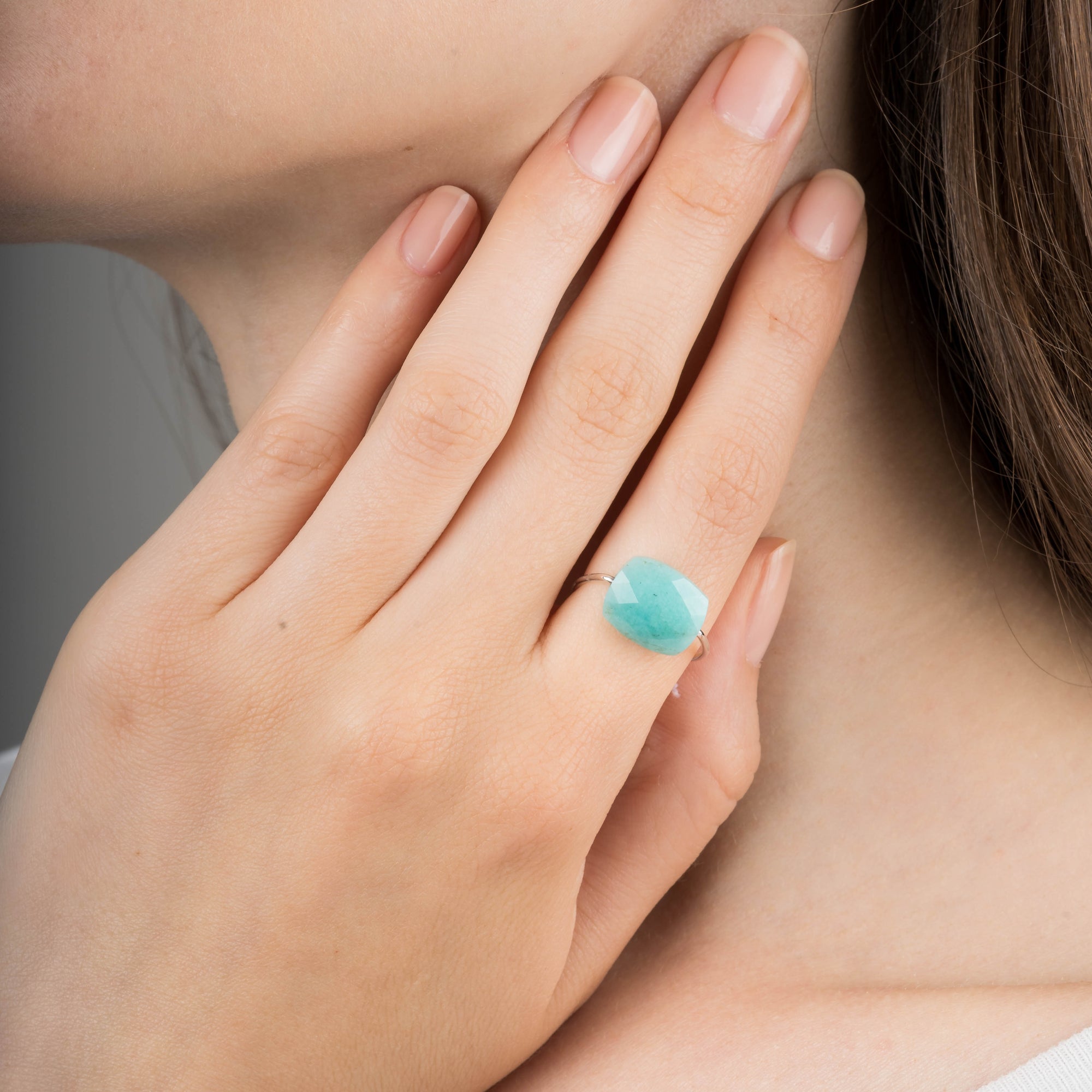 Bague Friandise en or blanc & Quartz - Rose