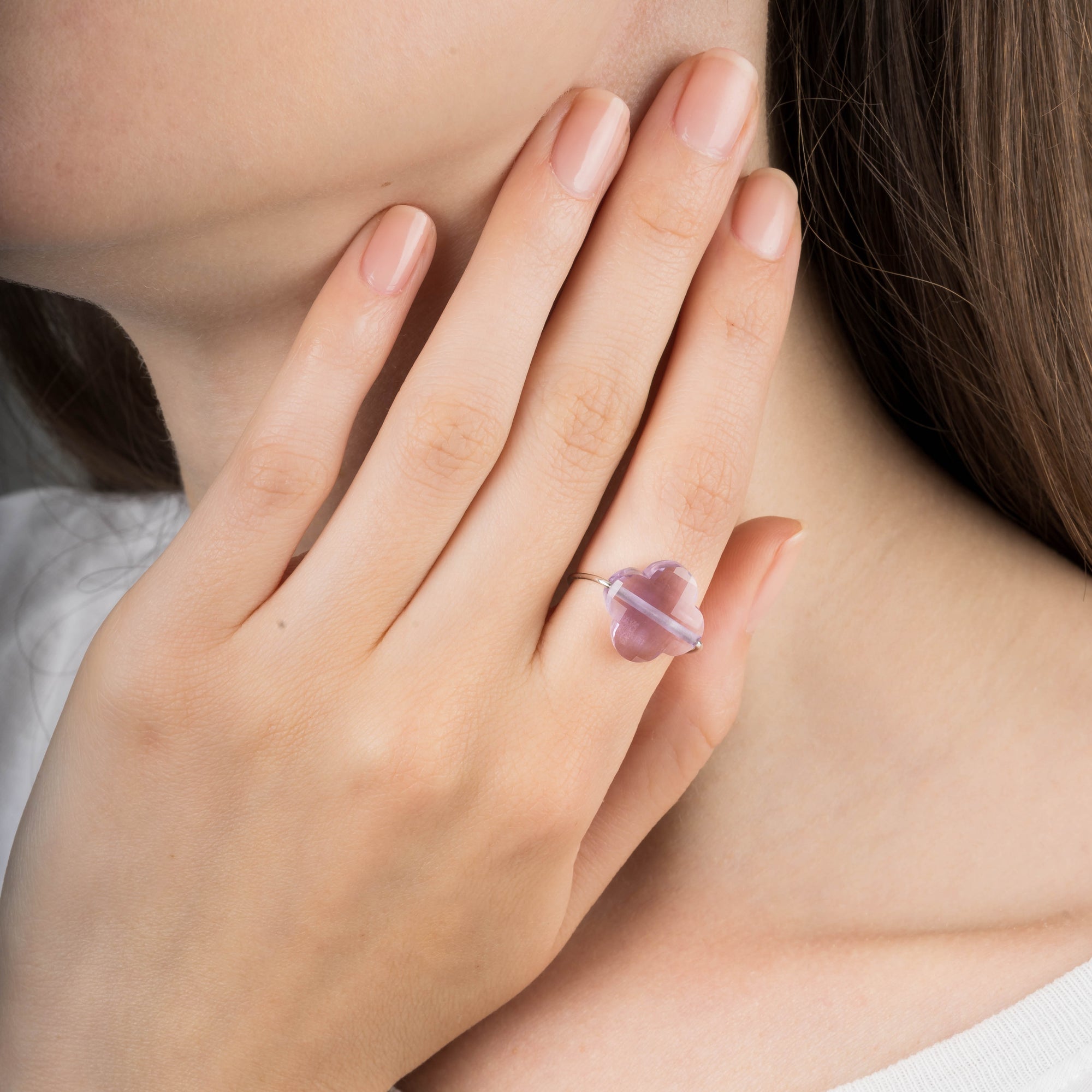Bague Friandise en or blanc & Améthyste - Violet