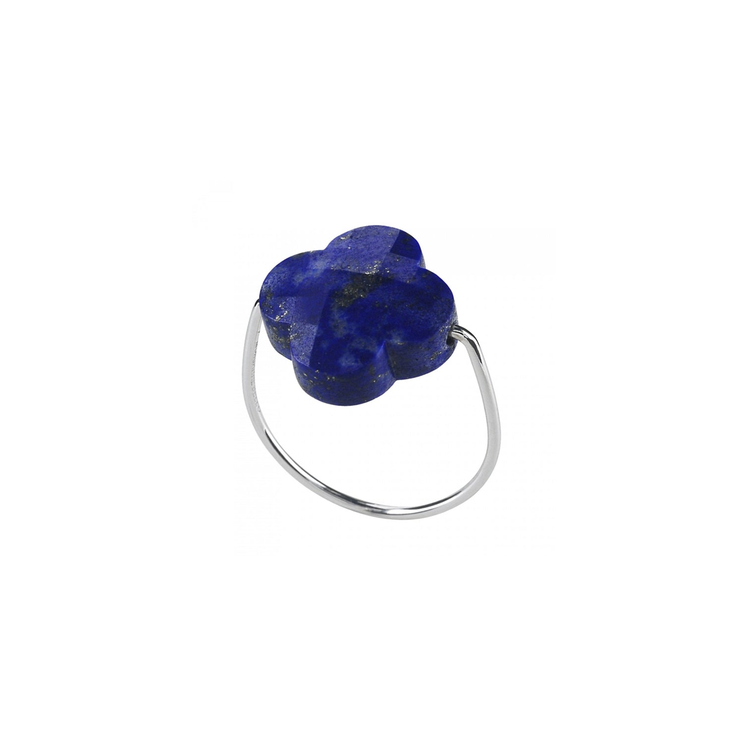 Bague Friandise en or blanc & Lapis Lazuli - Bleu Foncé