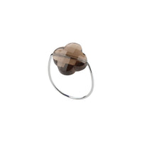 Bague Friandise en or blanc & Quartz - Marron