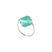 Bague Friandise en or blanc & Amazonite - Vert