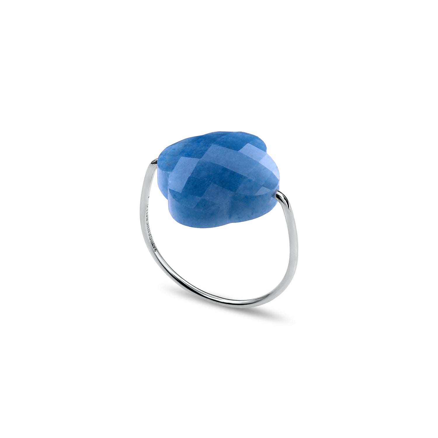 Bague Friandise en or blanc & Quartz - Bleu