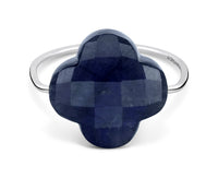 Bague Friandise en or blanc & Labradorite - Noir Irisé