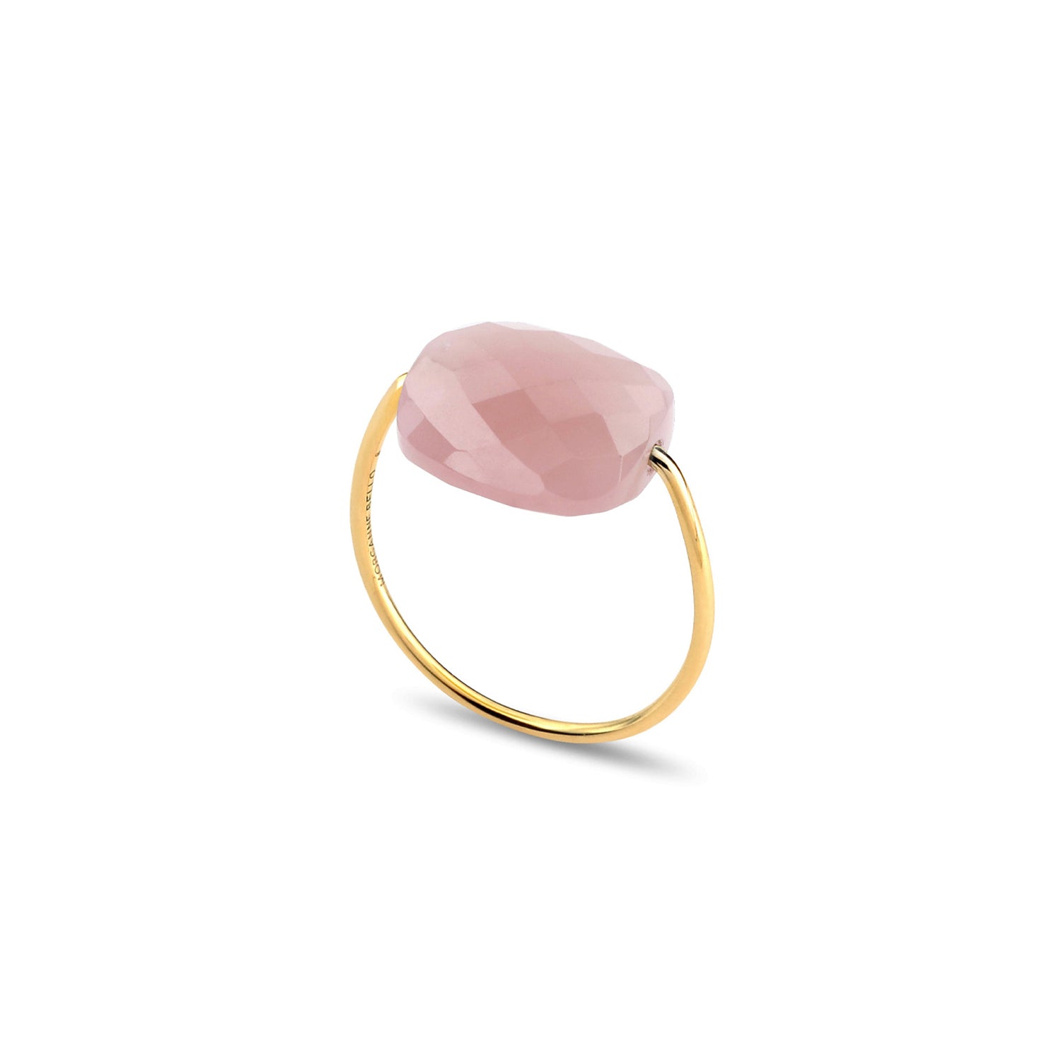 Bague Friandise en or jaune & Quartz - Rose