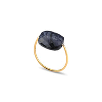 Bague Friandise en or jaune & Pietersite - Bleu Foncé