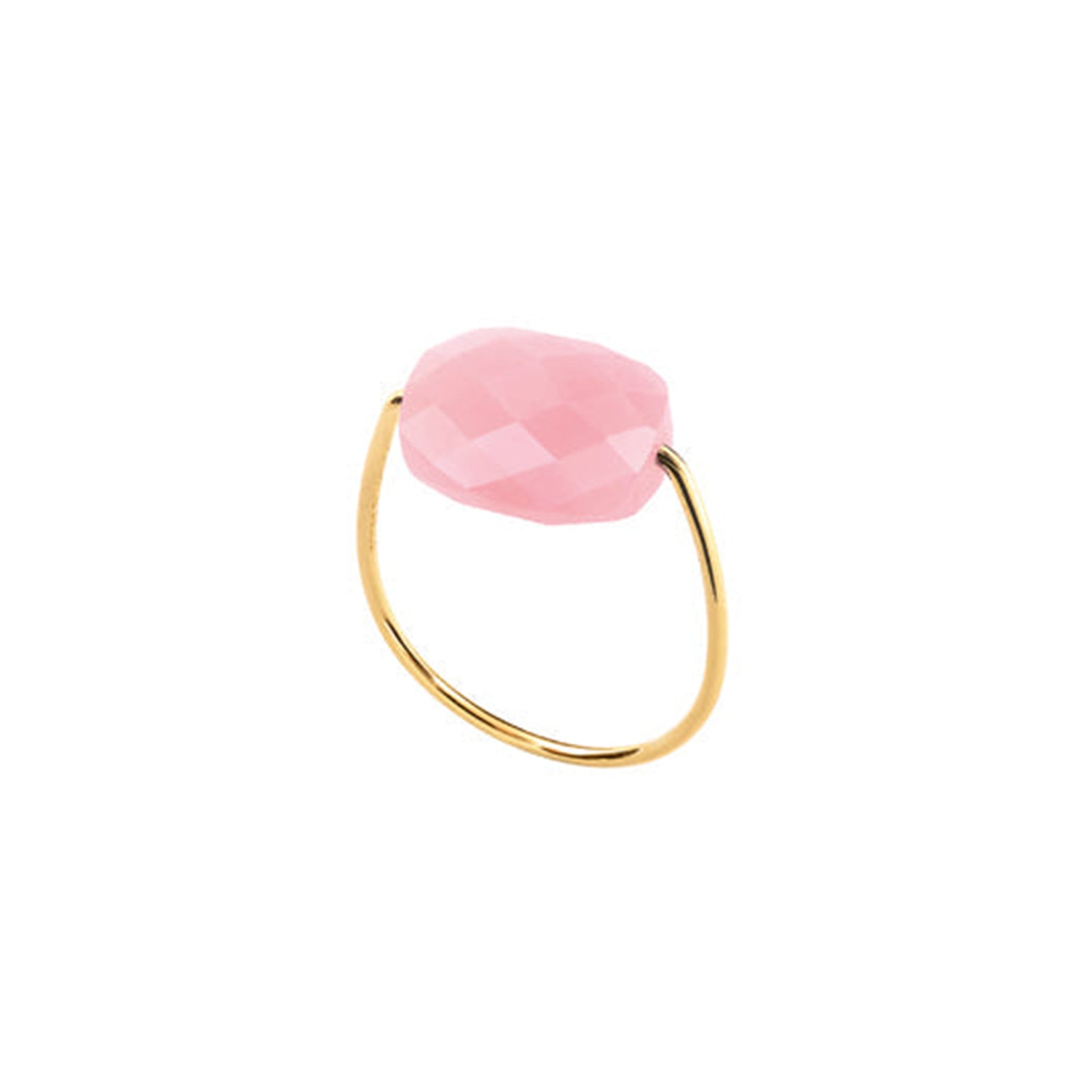 Bague Friandise en or jaune & Opale - Rose